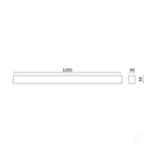 Linear fixture LED KOLINE GO 40W 3CCT white Kobi Pro
