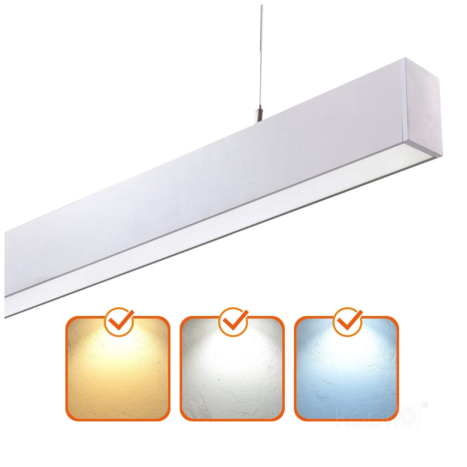 Linear fixture LED KOLINE K2 20-30-40W 3CCT white Kobi Pro