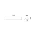 Linear fixture LED NEXLINE SLIM 42W 120cm 4000K Kobi Pro