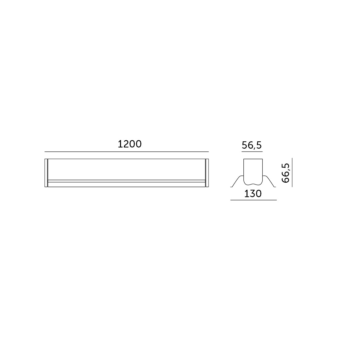 Linear fixture LED NEXLINE SLIM 42W 120cm 4000K Kobi Pro