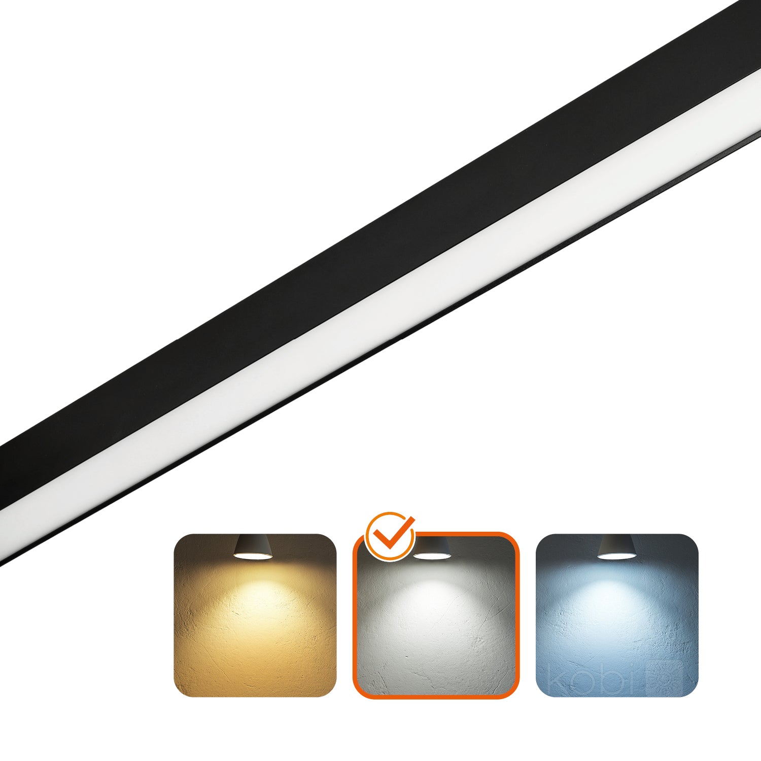 Linear fixture LED KOLINE K1 20W 4000K black Kobi Pro