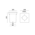 Driveway fixture ENTRADA 1 1xGU10 square Kobi