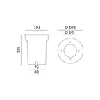 Driveway fixture ENTRADA 2 1xGU10 round Kobi