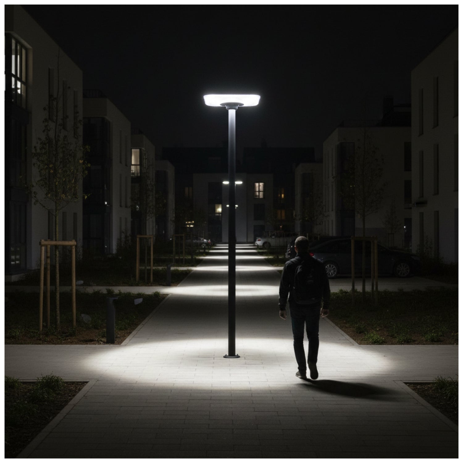 Park light Solar LED SOLSUMI SQUARE 25W 3CCT IP54 Kobi Premium