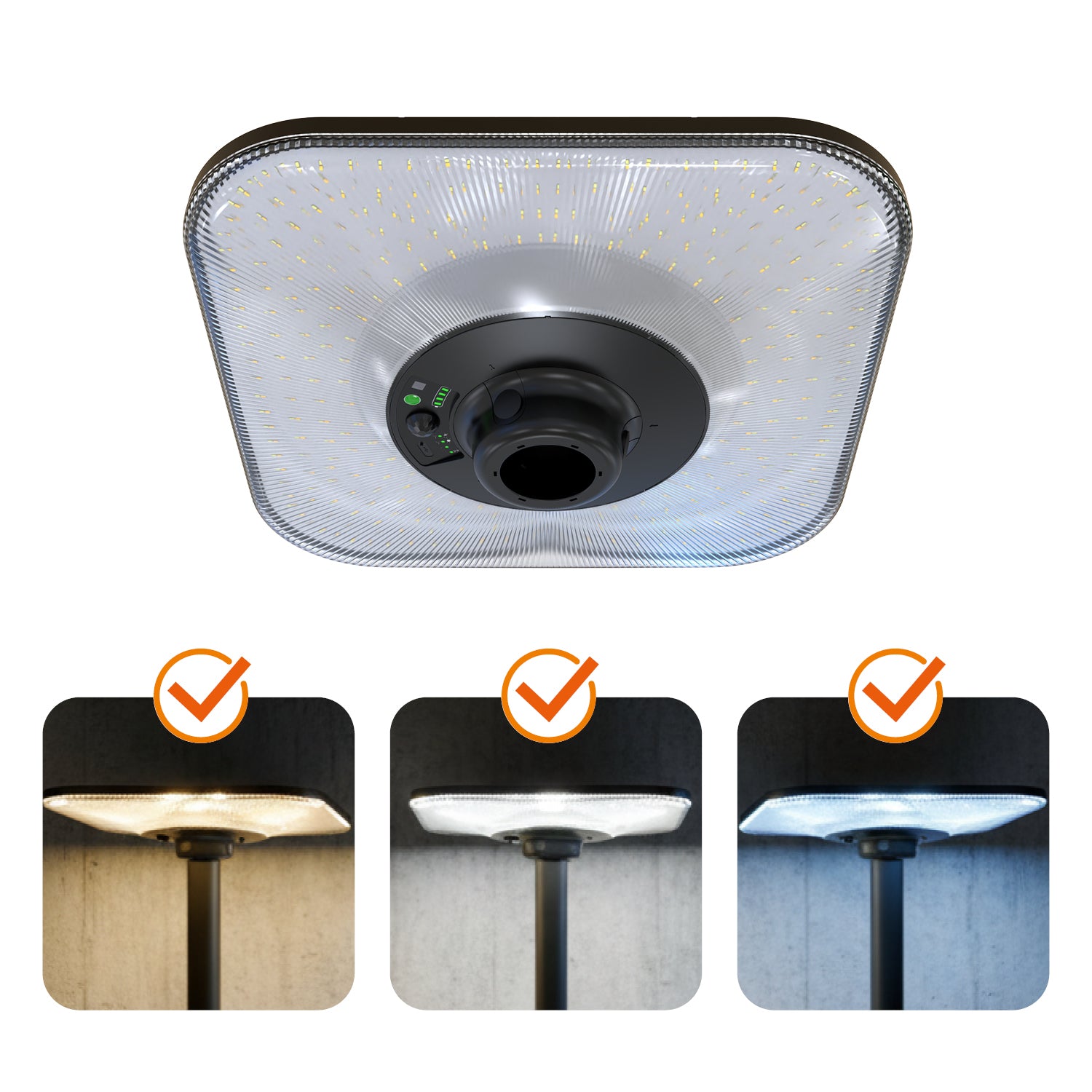 Park light Solar LED SOLSUMI SQUARE 25W 3CCT IP54 Kobi Premium