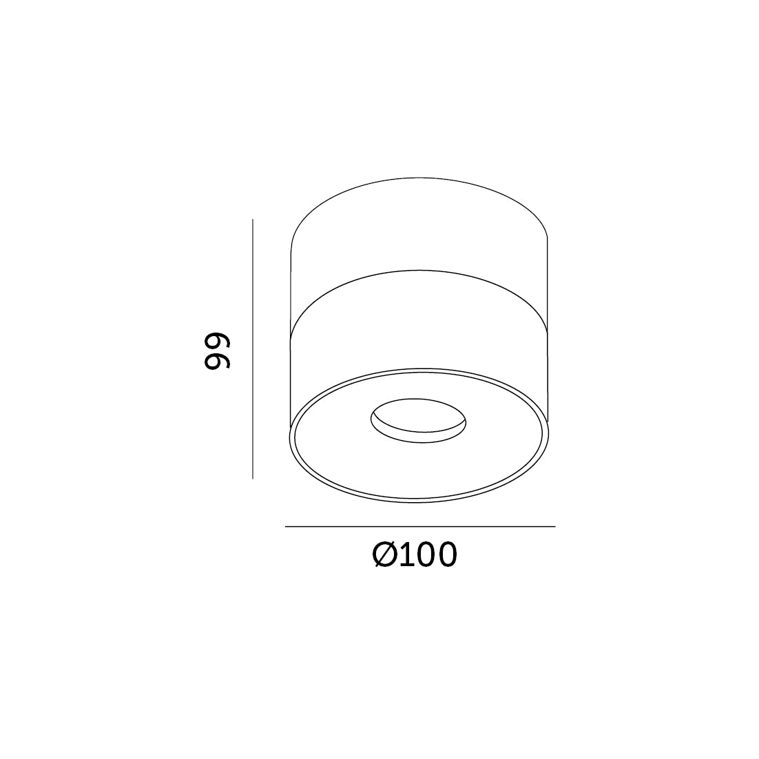 Ceiling fixture LAHTI dim 13,5W 3000K black Art of Light