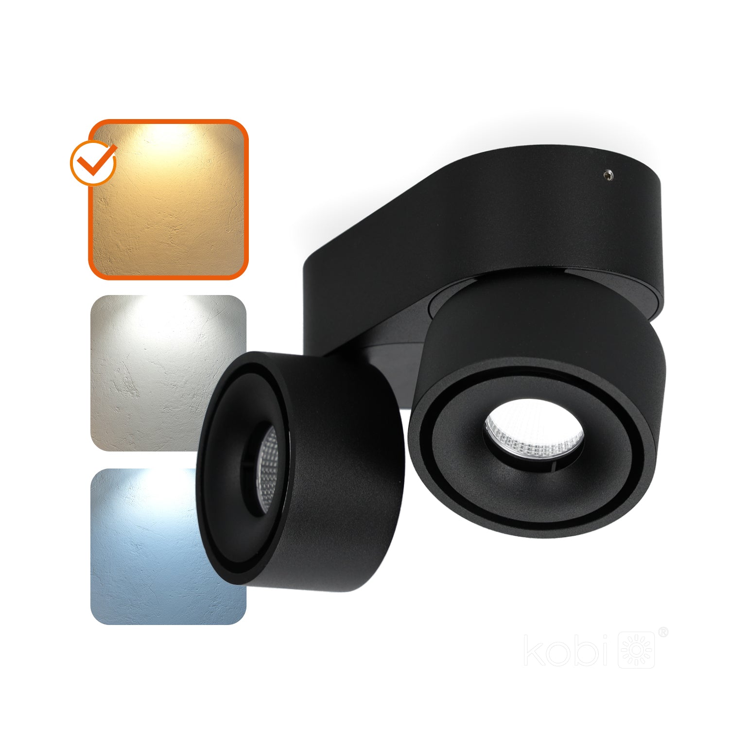 Ceiling fixture LAHTI mini dim 2x9W 3000K black Art of Light