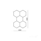 Ceiling lamp LED HEXLINE 208x300cm 4000K Kobi