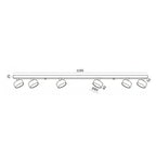 Ceiling spot lamp LUNVIGO 6xGX53 black Kobi