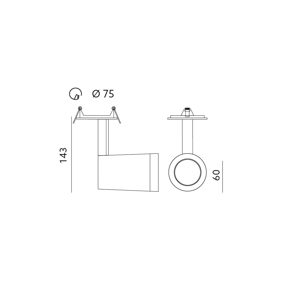 Ceiling spot NUUK PT 1XGU10 white Kobi
