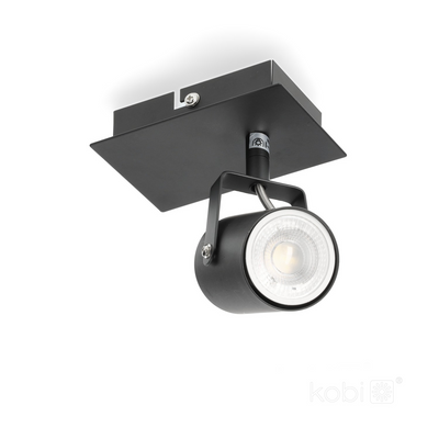 Ceiling spot lamp VENICE B-1L 1xGU10 black JVS