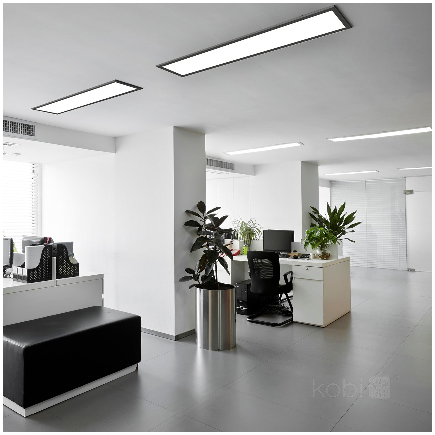 Panel LED BRISBANE 36W 30x120 4000K black Kobi Premium