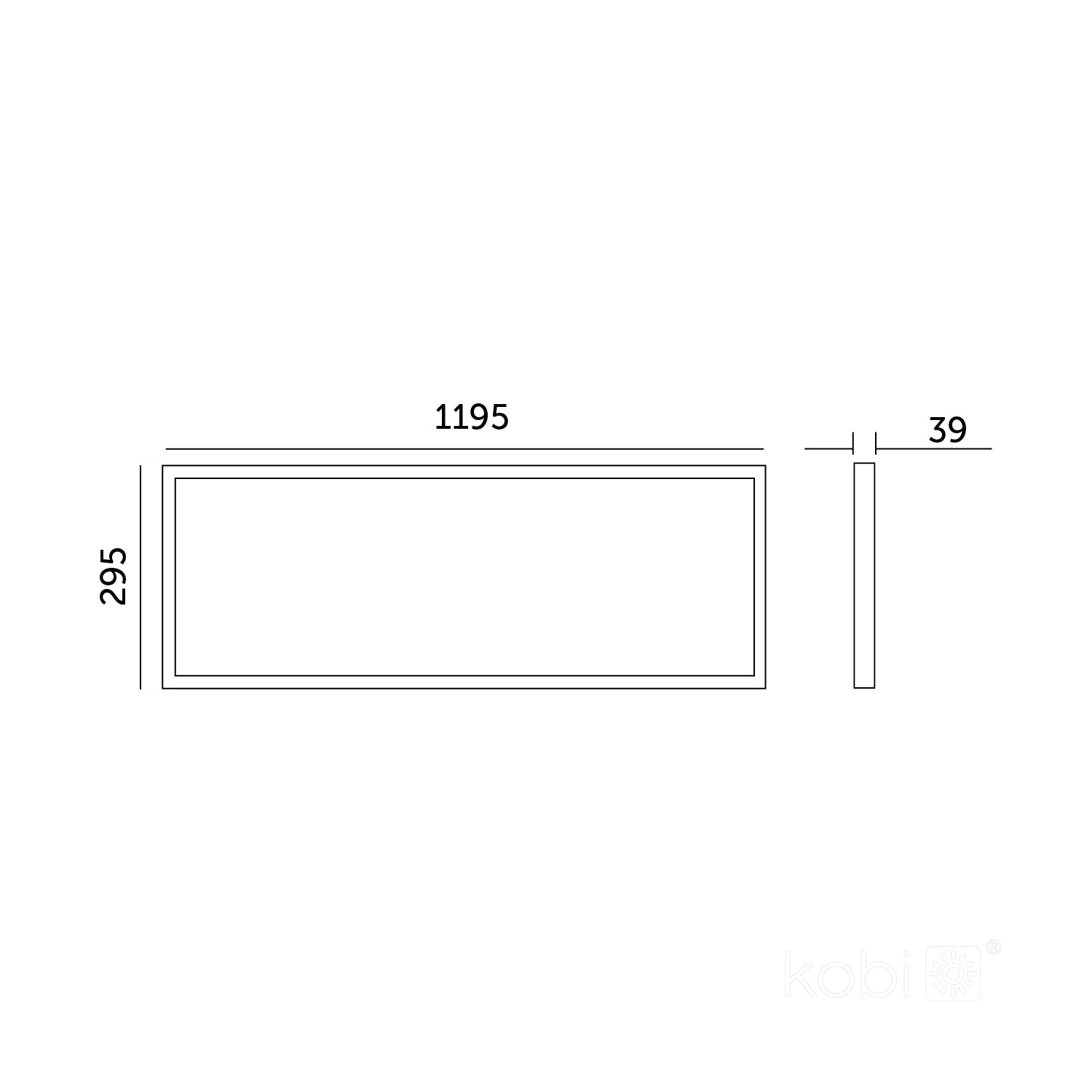 Panel LED BRISBANE 36W 30x120 4000K black Kobi Premium