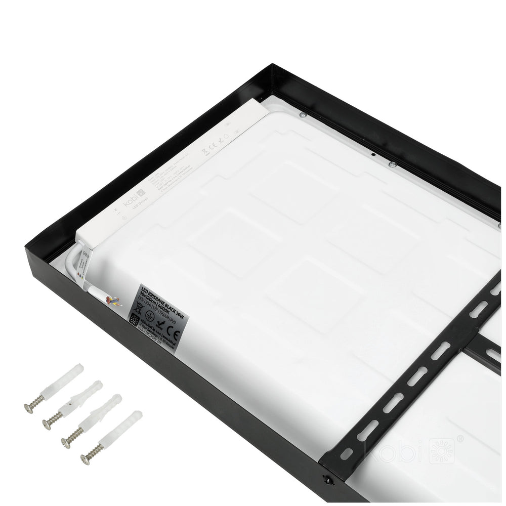 Panel LED BRISBANE 36W 30x120 4000K black Kobi Premium
