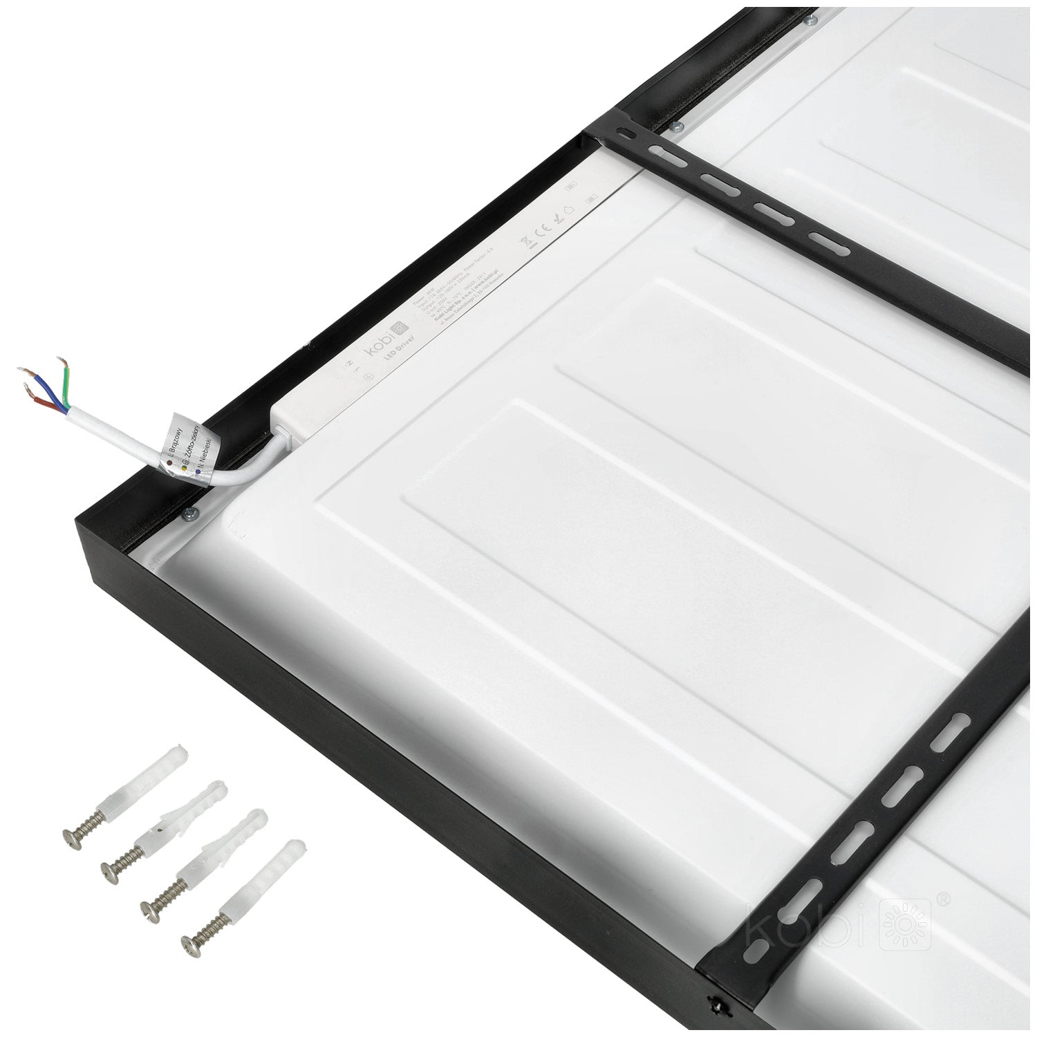 Panel LED BRISBANE 36W 60x60 4000K black Kobi Premium