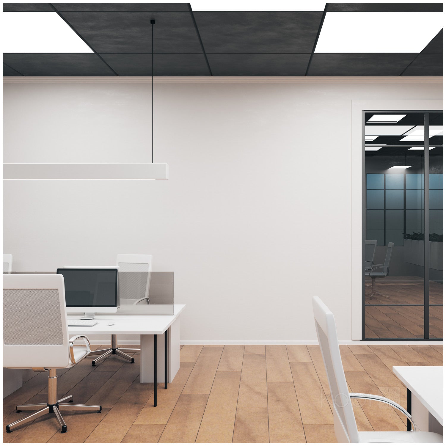 Panel LED BRISBANE 36W 60x60 4000K black Kobi Premium