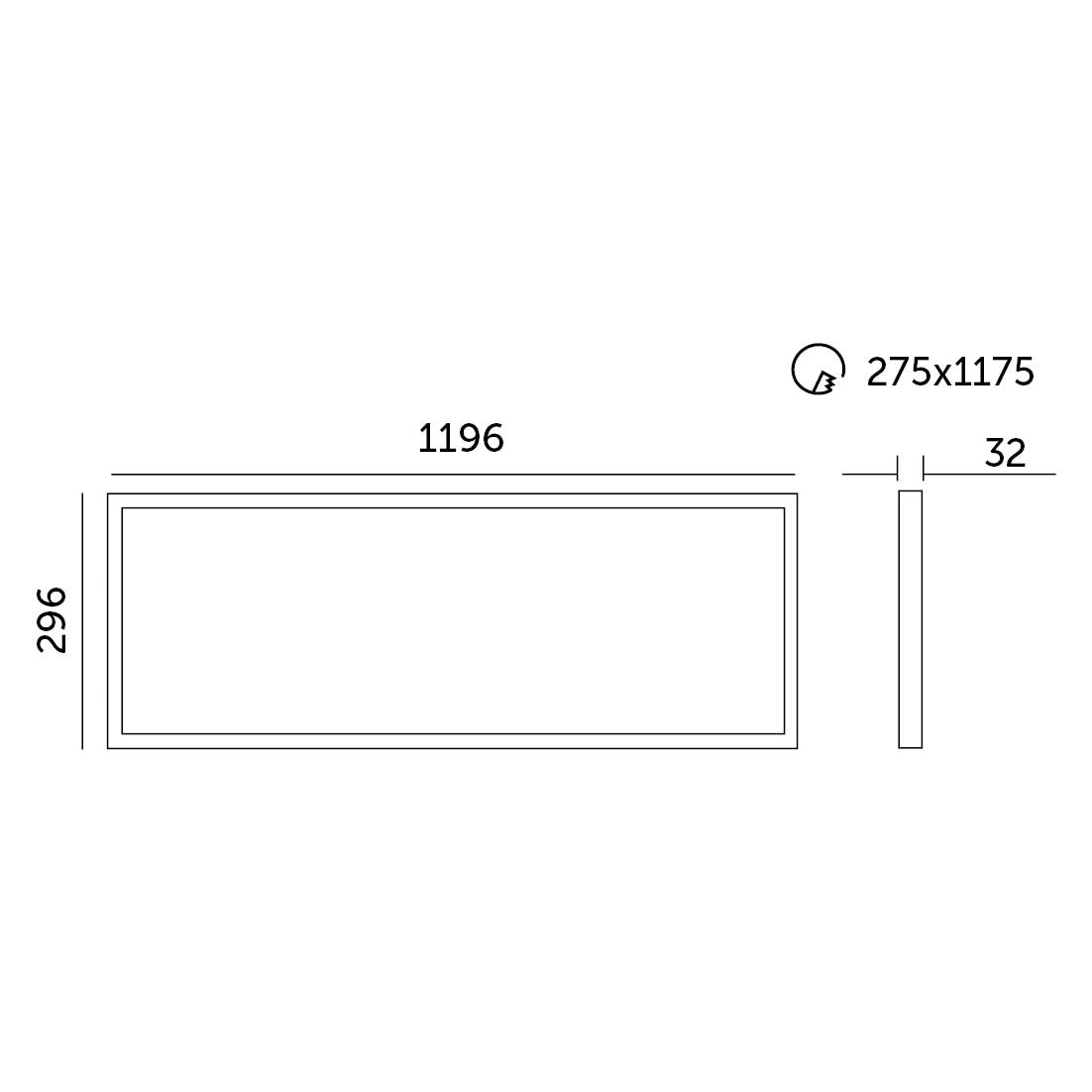 Panel LED CAPRI 36W 30x120 4000K UGR Go back