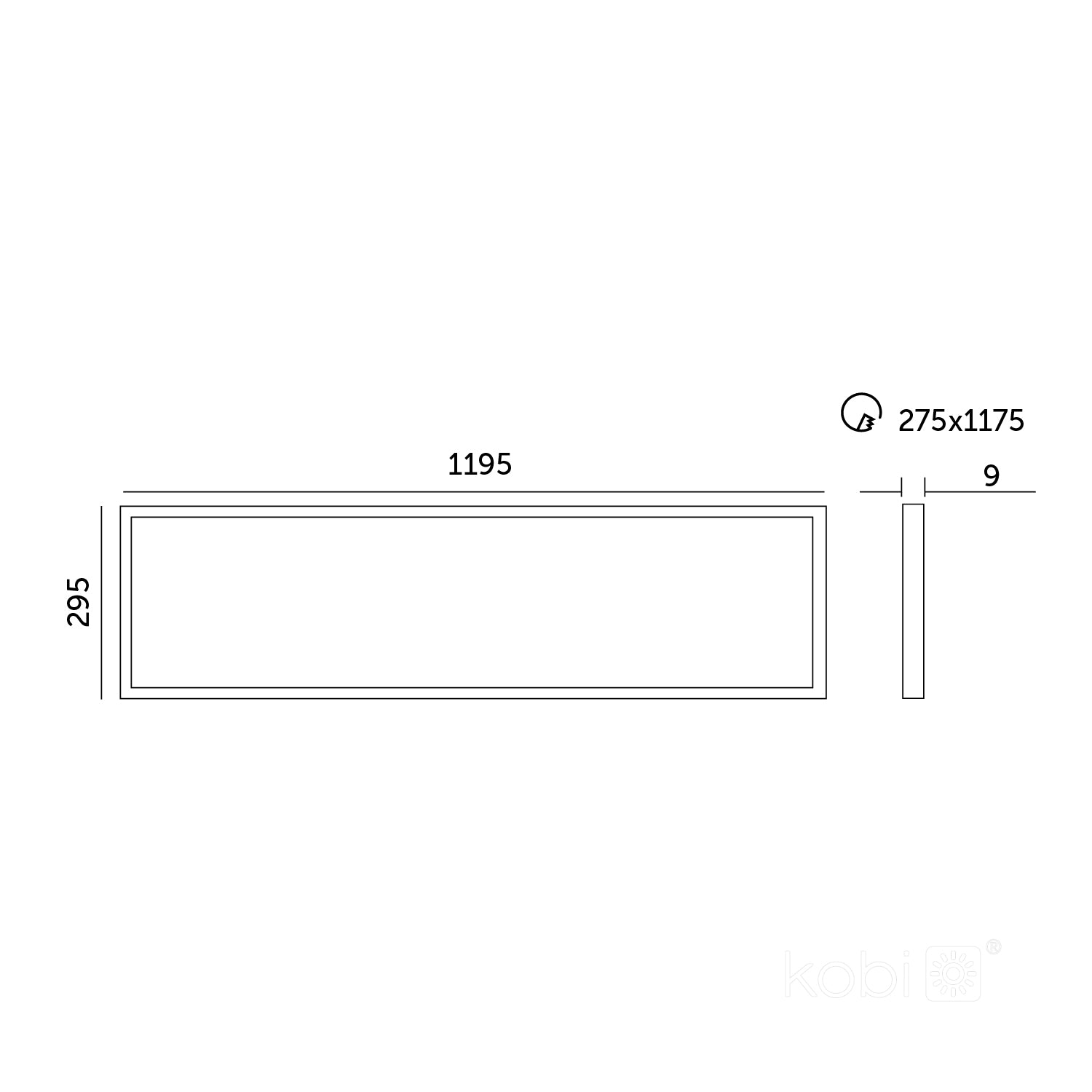 Panel LED NELIO G2 36W 30x120 4000K Kobi Pro