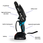 ADM CORDLESS MINI ELECTRIC SAW – BLUE & BLACK COLOURS, SKU: 368