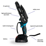 ADM CORDLESS MINI ELECTRIC SAW – BLUE & BLACK COLOURS, SKU: 368