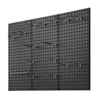 VEVOR Metal Pegboard Panels, 24" x 12" Pegboard, 3 Panels, Heavy Duty Steel Peg Board Wall Organizer, for Living Room Garage Tool Storage Workbench Office Organization Craft Room Kitchen Home, Black