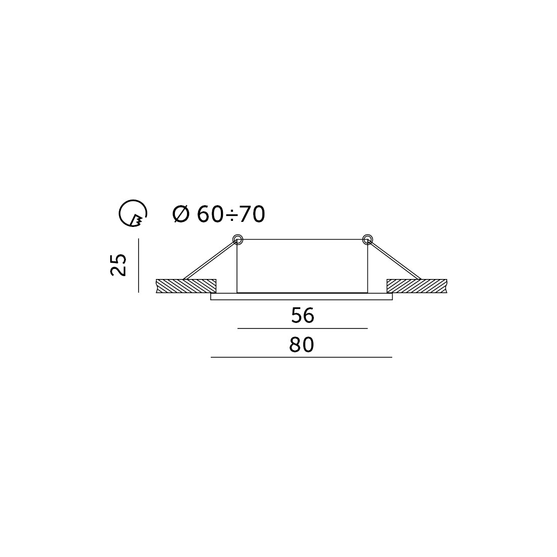 Downlight ring OH21chrome Kobi