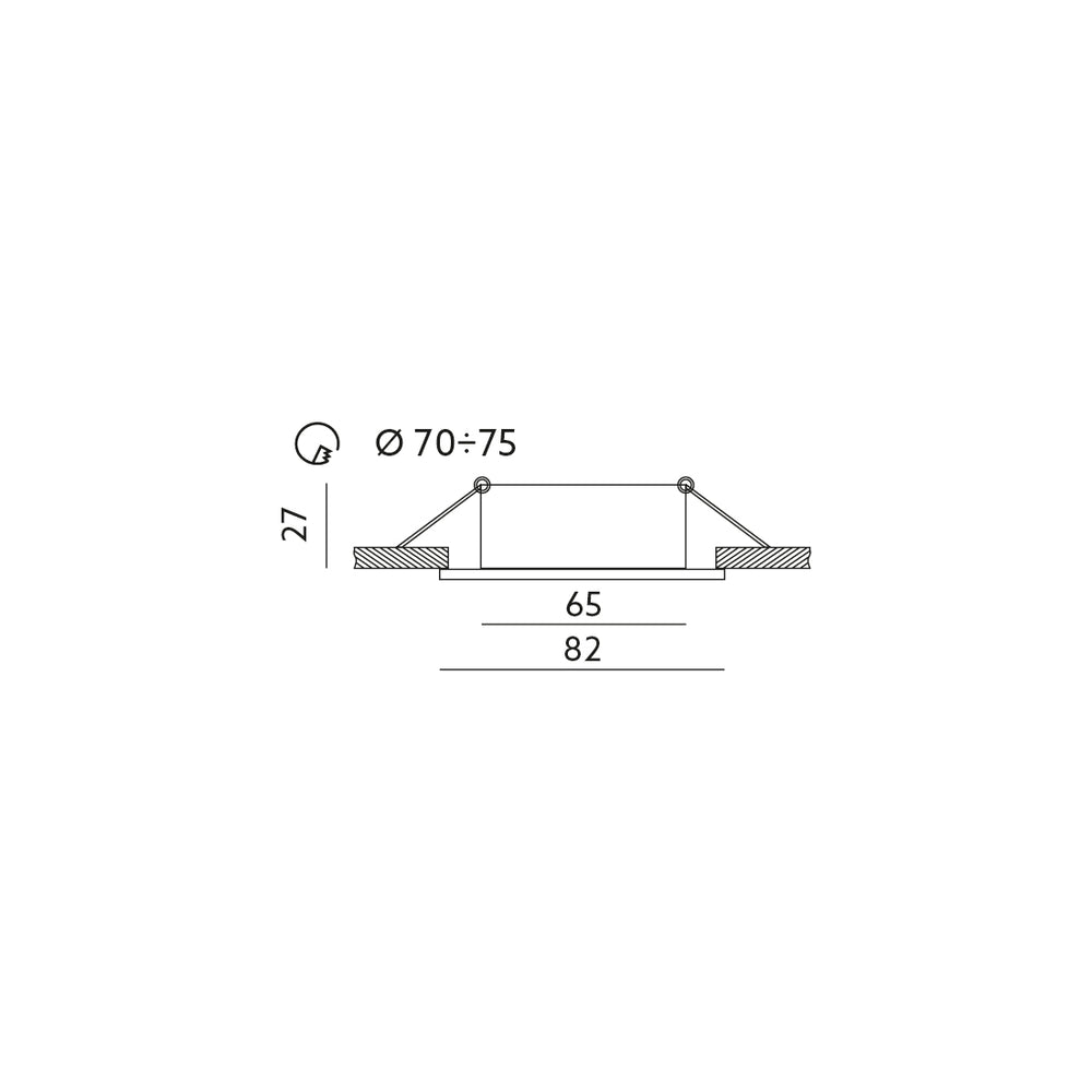 Downlight ring OH30 matt chrome Kobi