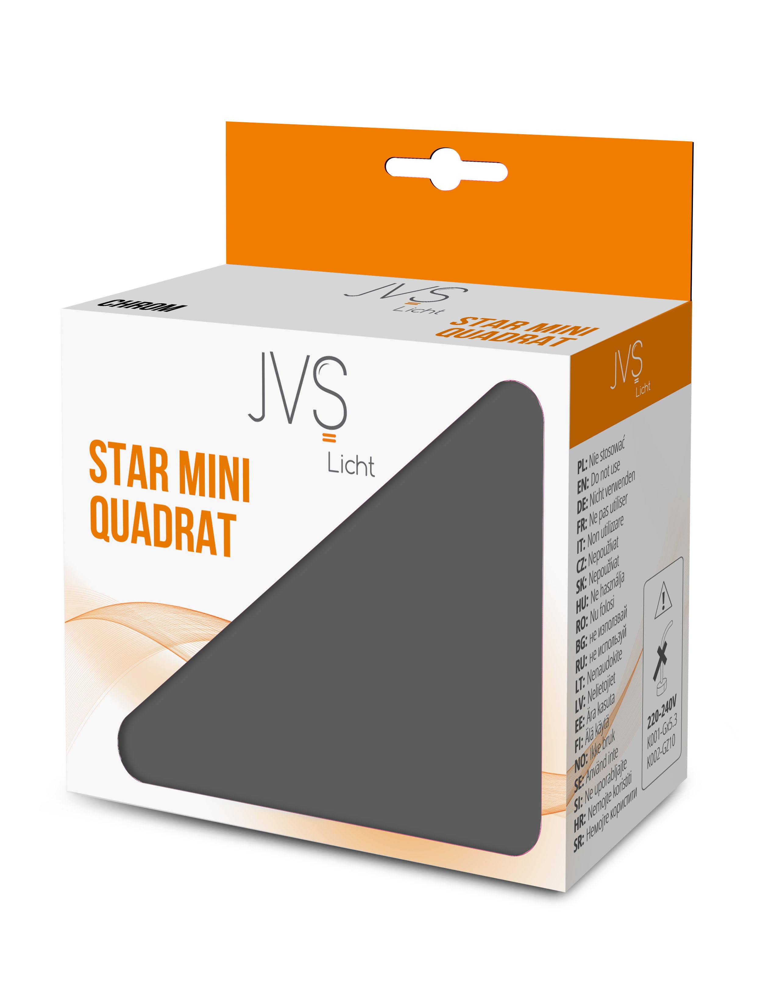 Downlight ring STAR MINI SQUARE silver JVS