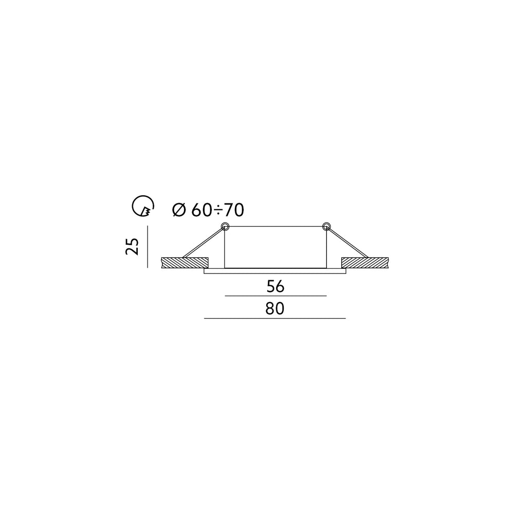 Downlight ring STAR MINI SQUARE silver JVS