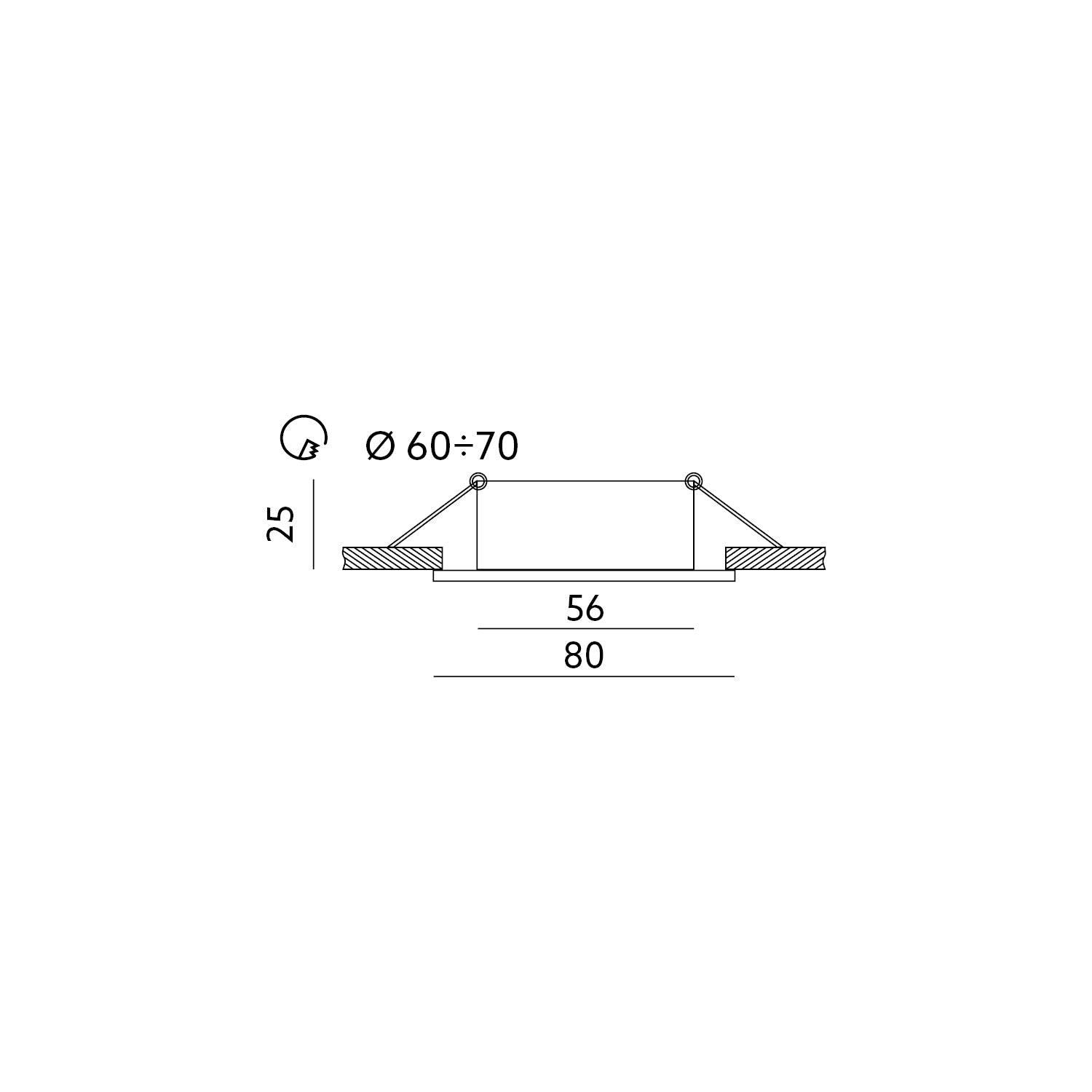 Downlight ring STAR MINI SQUARE silver JVS
