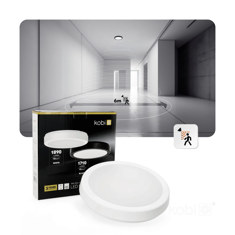 Ceiling lamp LED NAIROS G2 18W 3CCT IP65 white Kobi Premium