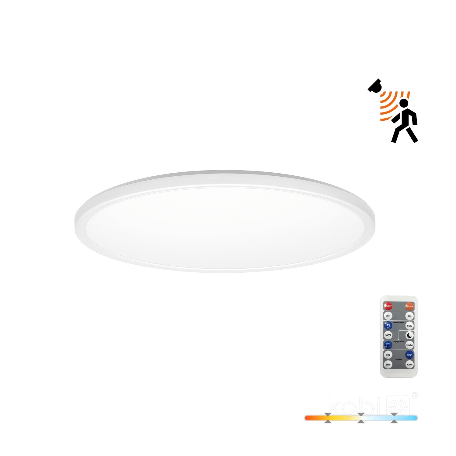 Ceiling lamp LED NIVERA CIRCLE 12W 3CCT LX IP54 white Kobi Premium