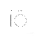 Ceiling lamp LED NIVERA CIRCLE 18W 3CCT LX IP54 black Kobi Premium