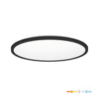 Ceiling lamp LED NIVERA CIRCLE 24W 3CCT IP54 black Kobi Premium