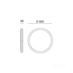 Ceiling lamp LED NIVERA CIRCLE 24W 3CCT IP54 black Kobi Premium