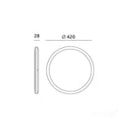 Ceiling lamp LED NIVERA CIRCLE 32W 3CCT IP54 white Kobi Premium