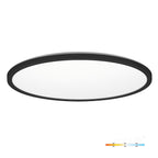 Ceiling lamp LED NIVERA CIRCLE 32W 3CCT IP54 black Kobi Premium