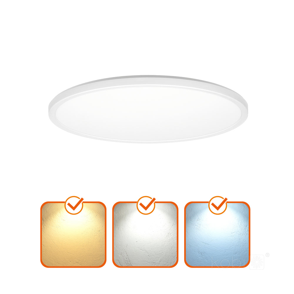 Ceiling lamp LED NIVERA CIRCLE 32W 3CCT LX IP54 white Kobi Premium