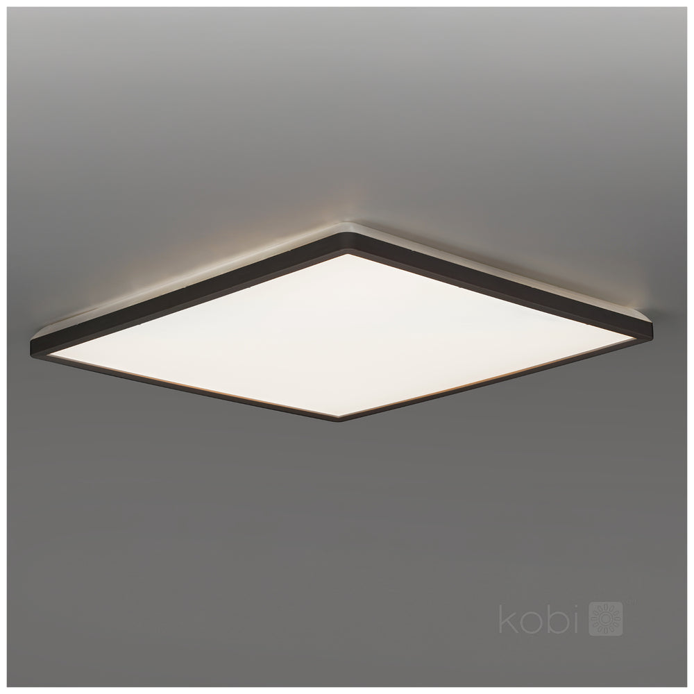 Ceiling lamp LED NIVERA SQUARE 12W 3CCT IP54 black Kobi Premium