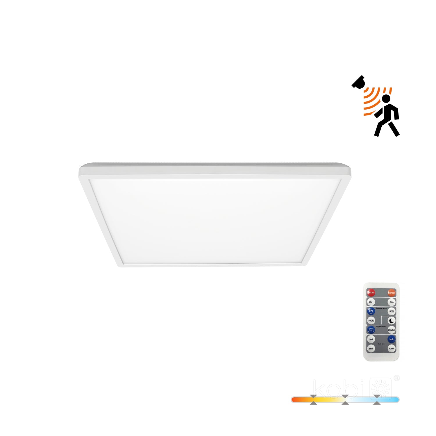 Ceiling lamp LED NIVERA SQUARE 12W 3CCT LX IP54 white Kobi