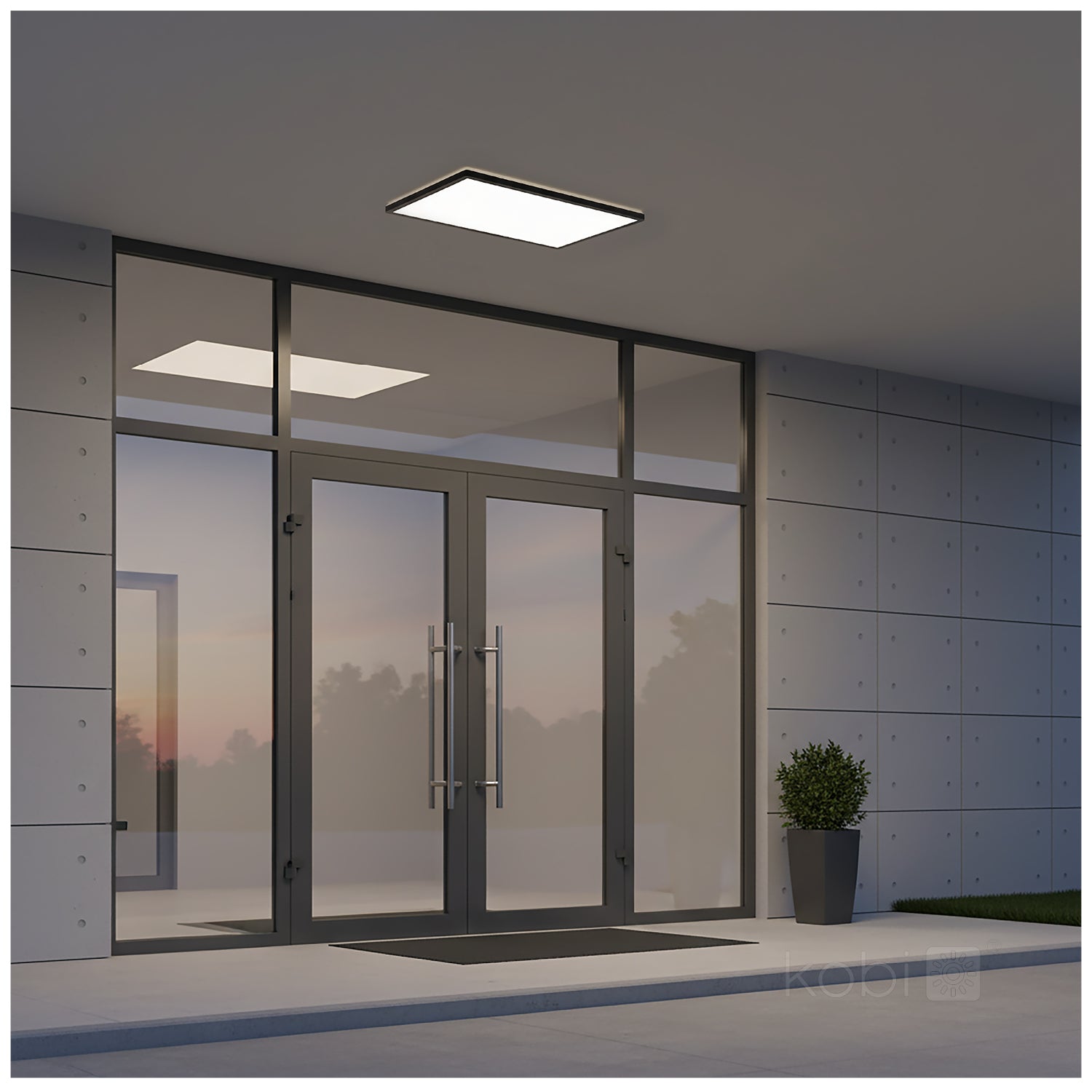 Ceiling lamp LED NIVERA SQUARE 12W 3CCT LX IP54 black Kobi