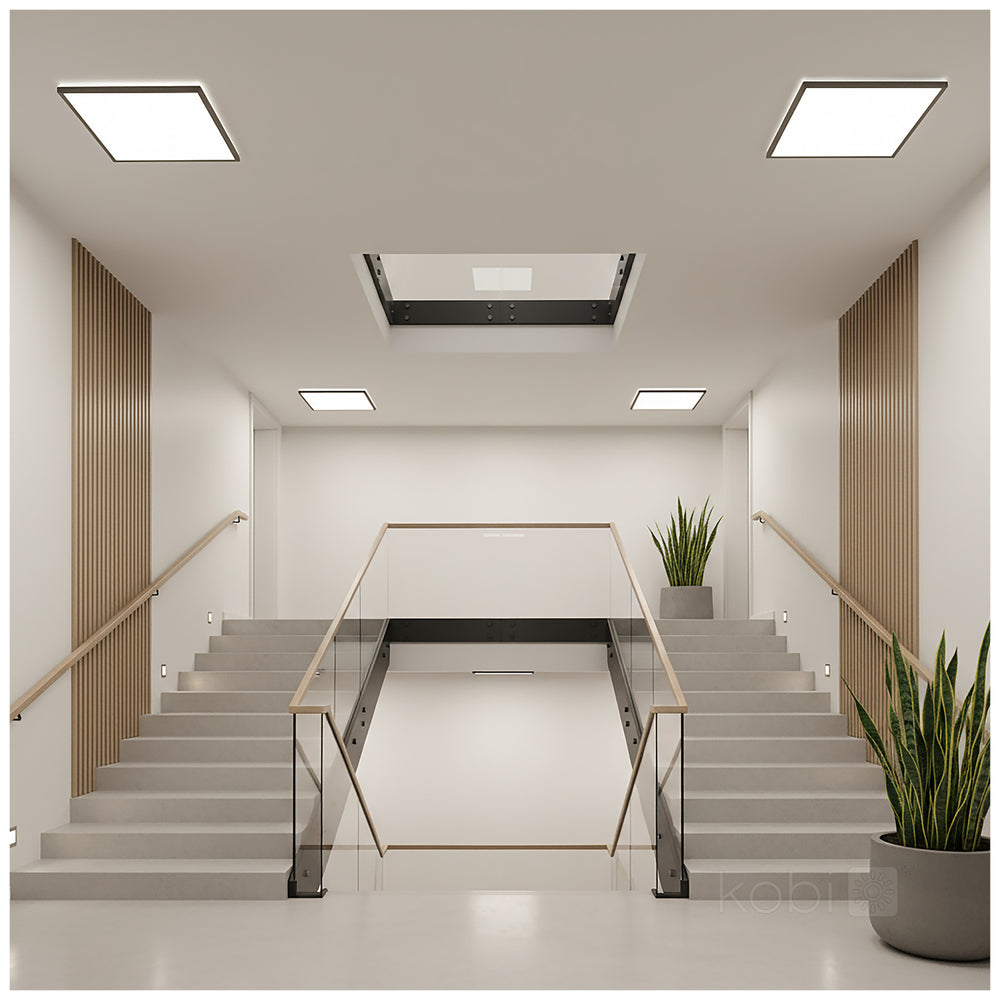 Ceiling lamp LED NIVERA SQUARE 18W 3CCT IP54 black Kobi Premium