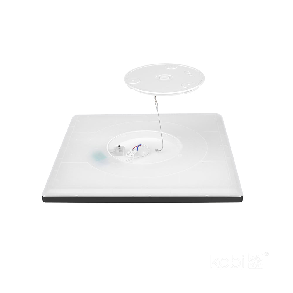 Ceiling lamp LED NIVERA SQUARE 18W 3CCT IP54 black Kobi Premium