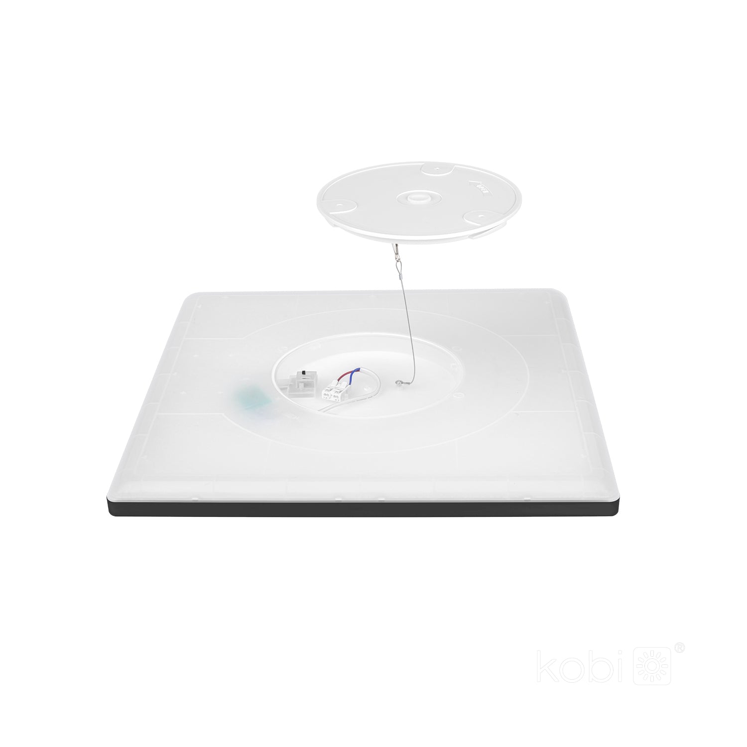 Ceiling lamp LED NIVERA SQUARE 18W 3CCT IP54 black Kobi Premium
