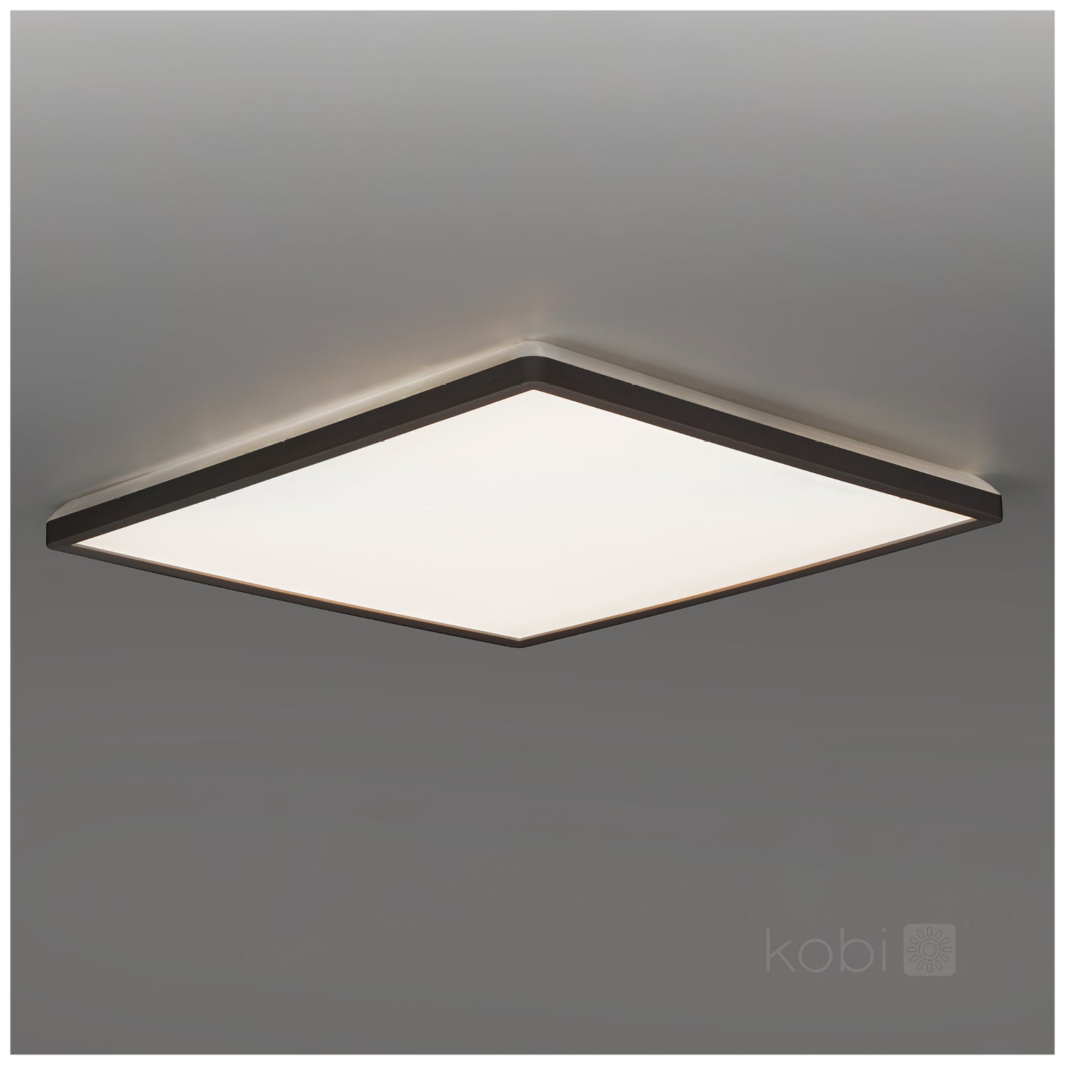 Ceiling lamp LED NIVERA SQUARE 24W 3CCT IP54 black Kobi Premium