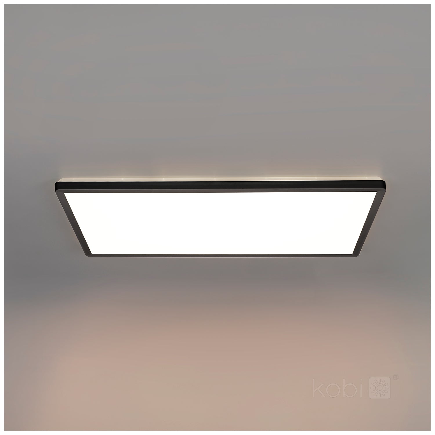 Ceiling lamp LED NIVERA SQUARE 32W 3CCT IP54 black Kobi Premium
