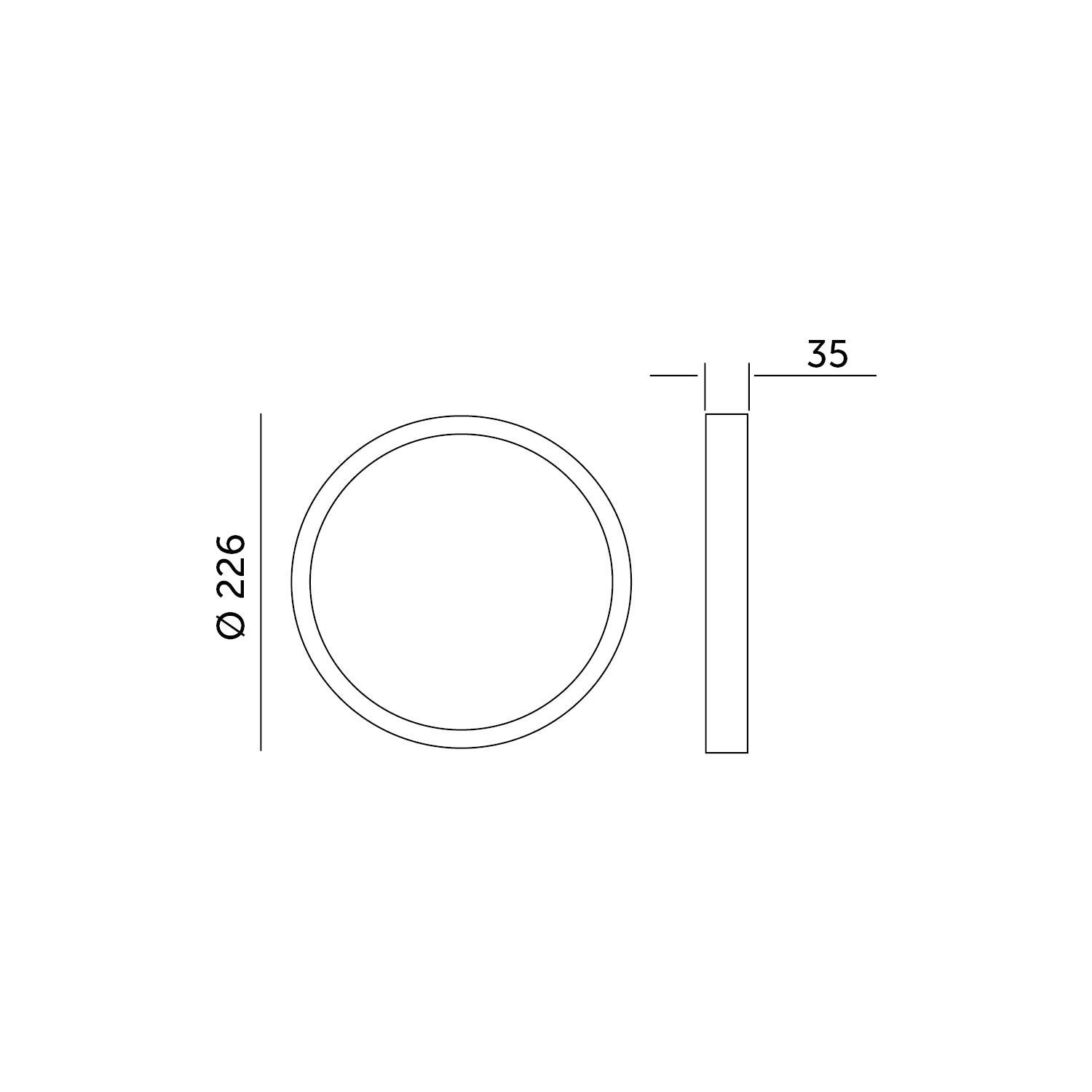 Ceiling lamp LED SIGARO CIRCLE 24W 3CCT Kobi Premium