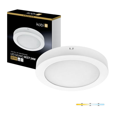 Ceiling lamp LED SIGARO CIRCLE 24W 3CCT Kobi Premium