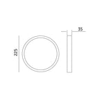 Ceiling lamp LED SIGARO CIRCLE 24W 4000K Kobi Premium