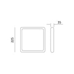 Ceiling lamp LED SIGARO SQUARE 18W 4000K Kobi Premium